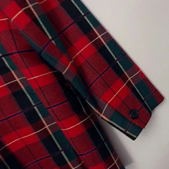 Talbots vintage plaid blazer holiday preppy Christmas Academia petite relaxedfit - Picture 8 of 9